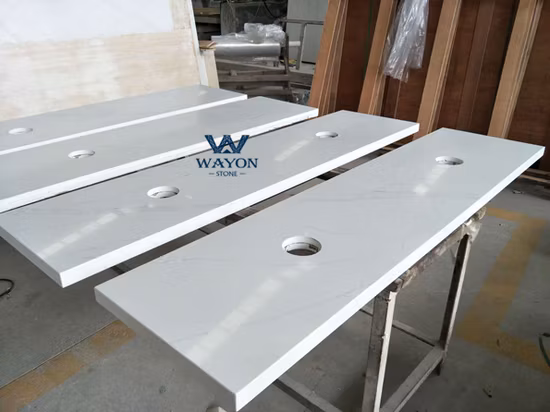 White Artificial Quartz Stone Slab with Natural Veins