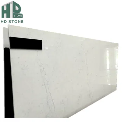 Popular Building Material Carrara White Quartz Stone Slab for Floor Wall Tile and Countertop
