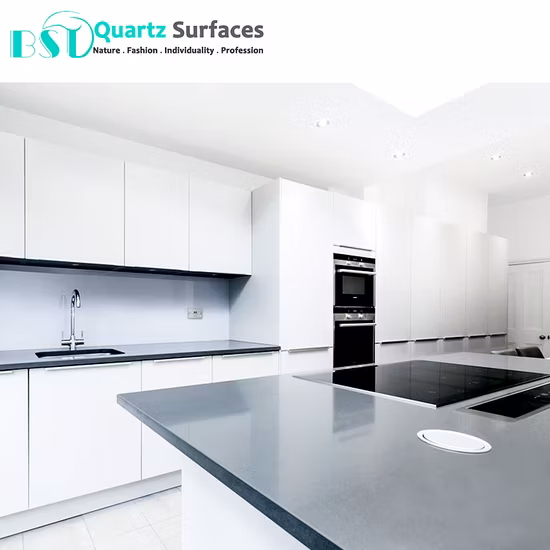 Per Square Meter Price of Crystal Grey Quartz Stone Slab