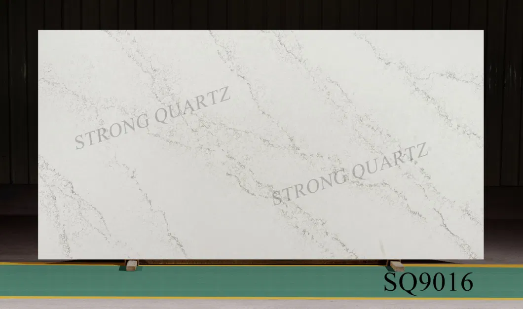 Grey Quartz Countertop Pure Color Quartz Stone Slab for Worktop/Table/Bathroom/Island in China