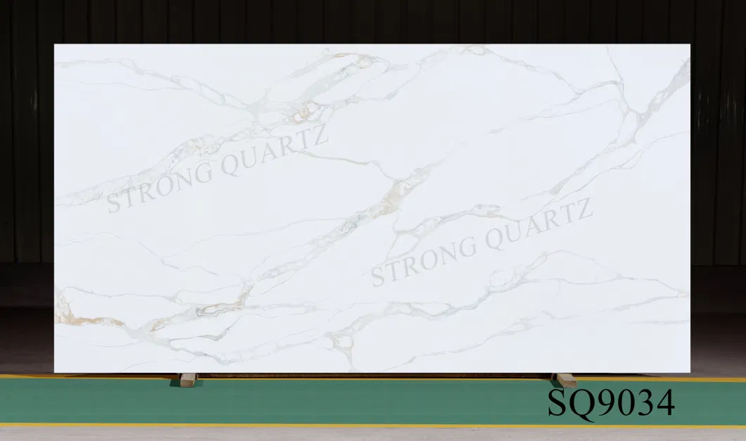 Engineered Quartz Slab Pure Color Man-Made Stone for Countertops with Solid Surface
