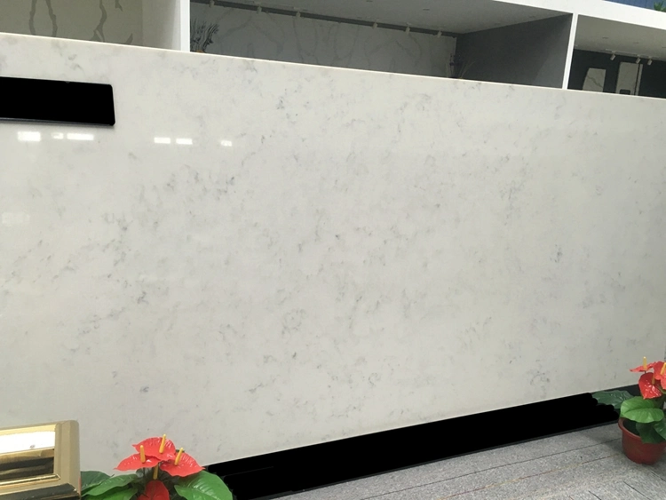 Popular Building Material Carrara White Quartz Stone Slab for Floor Wall Tile and Countertop