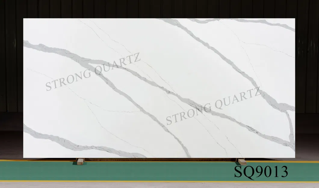 Calacatta Gold White /Black/Grey Polished Surface Artifical /Engineered /Man-Made Quartz Stone Slabs with Factory Price