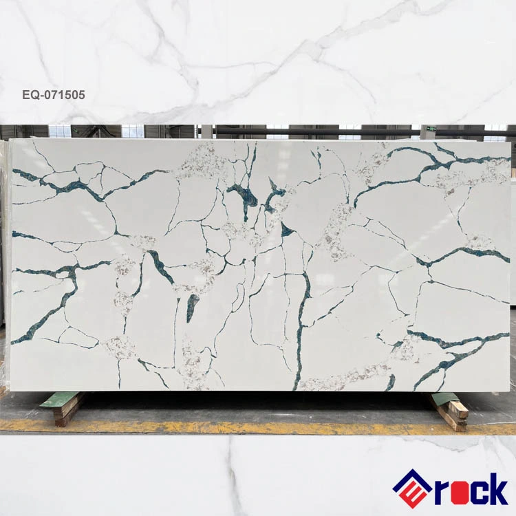 Artifical Marble Stone White Carrara Quartz Stone Slabs for Countertops