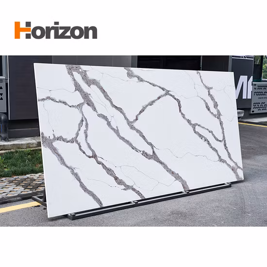 New Look Black Marquina Artificial Quartz Stone Slabs with White Veins