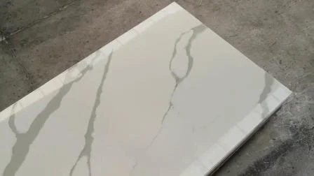 Carrara White Marble Design Artificial Engineered Quartz Solid Surface Sheet Calacatta White Stone Slab