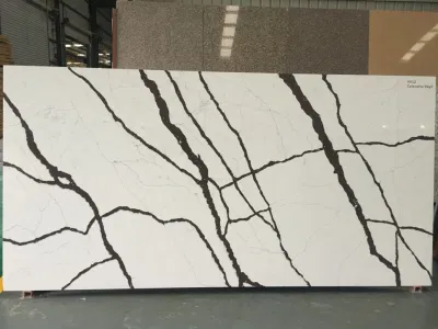 Wholesale Polished Kitchen Countertops Vanity Top Quartz Stone Slab in Pure Color